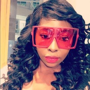 Oversized Same Colored Lens Square Sunglasses